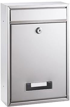 Briefkasten ALCO 215 x 32 x 85 cm (B x H x T) Metall lackiert silber ALCO