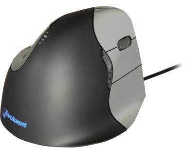 Optische PC Maus BakkerElkhuizen Evoluent 4 Rechtshänder ergonomisch USB-A grau/silber BAKKERELKHUIZEN