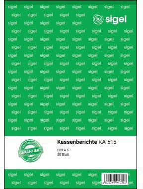 Kassenbericht SIGEL DIN A5 50 Bl SIGEL DIN A5 50 Bl SIGEL