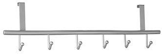 Türgarderobe ALCO 60 x 68 x 17 cm (B x H x T) Edelstahl gebürstet silber ALCO
