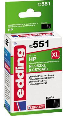 Tintenpatrone edding kein Originalzubehör Kompatibel mit: HP 953XL EDD-551 ca 2045 Seiten schwarz 53ml EDDING