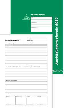 Berichtsheft Ausbildungsnachweiß RNK Verlag wöchentlich/monatlich 1 Jahr/3 Jahre DIN A4 28 Bl RNK VERLAG