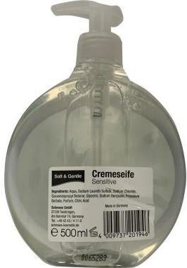 Flüssigseife SOFT & GENTLE Sensitive Ausführung des Behälters: Pumpflasche Material des Behälters: Kunststoff 05l SOFT &