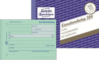 Einnahmebeleg Avery Zweckform DIN A6 quer 65g/m² 50 Bl AVERY ZWECKFORM