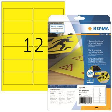 Folienetikett HERMA 991 x 423 mm (B x H) gelb 300 Etik/Pack HERMA