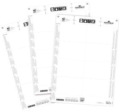 Einsteckschild DURABLE BADGEMAKER® 90 x 60 mm (B x H) 150g/m² Karton weiß 160 St/Pack DURABLE