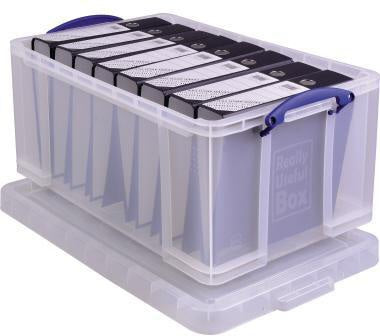 Aufbewahrungsbox Really Useful Box 71 x 31 x 44 cm (B x H x T) DIN A4 64l Polypropylen transparent REALLY USEFUL BOX