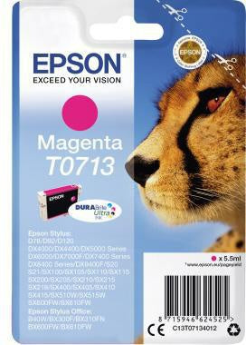 Tintenpatrone Epson Originalzubehör T0713 ca 250 Seiten magenta 55ml EPSON