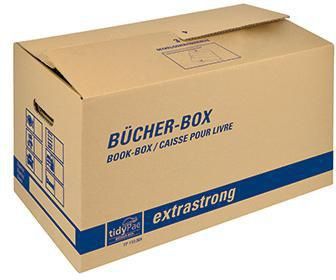 Umzugskarton tidyPac® Bücherbox 575 x 295 x 335 cm (B x H x T) 30kg Wellpappe braun TIDYPAC