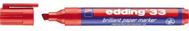 Pigmentmarker edding 33 brilliant paper marker 1-5mm rot Keilspitze nachfüllbar EDDING