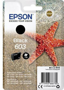 Tintenpatrone Epson Originalzubehör 603 ca 150 Seiten schwarz 34ml EPSON