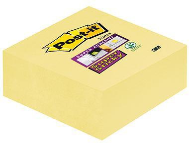 Haftnotizwürfel Post-it® Super Sticky 76 x 45 x 76 mm (B x H x T) gelb 270 Bl POST-IT