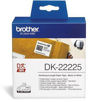 Endlosetikett Brother 38 mm x 305 m (B x L) ohne Führungslochrand Papier weiß BROTHER
