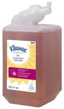 Schaumseife Kleenex® BotanicsT JOY weiße Lilie Rose dermatologisch getestet Kartusche Kunststoff 1l KLEENEX