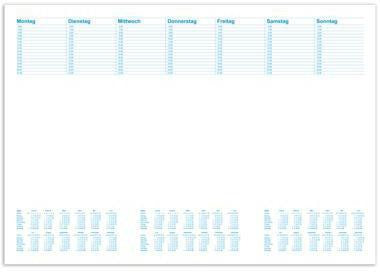 Schreibunterlage RNK Verlag Office 48 x 33 cm (B x H) ohne Folienauflage 2023-2025 Papier weiß/blau 30 Bl RNK VERLAG