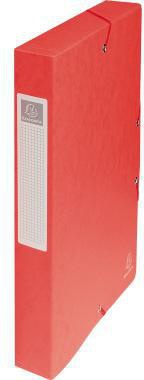 Heftbox Exacompta 25 x 32 cm (B x H) DIN A4 40mm Gummizugverschluss Colorspankarton rot EXACOMPTA