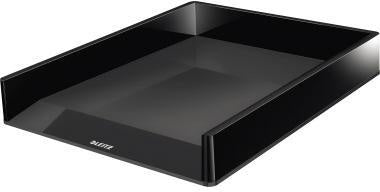 Briefablage Leitz Duo Color DIN A4 DIN C4 Folio Polystyrol Farbe: schwarz/grau LEITZ