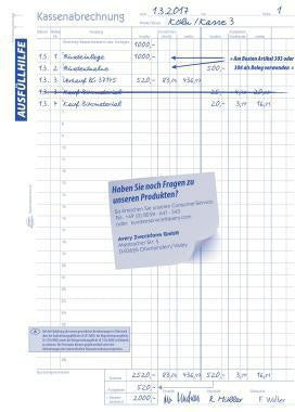 Kassenabrechnung Avery Zweckform DIN A4 selbstdurchschreibend 1 Durchschlag 2 x 40 Bl AVERY ZWECKFORM – Ansicht 3