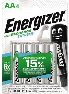 Akku Energizer® Recharge Extreme AA/Mignon HR6 Nickel-Metallhydrid 12V 2300 mAh 4 St/Pack ENERGIZER