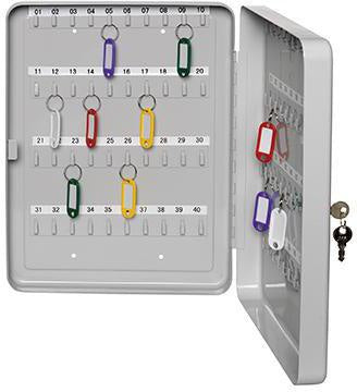 Schlüsselschrank ALCO 16 x 20 x 8 cm (B x H x T) inkl 2 Schlüssel Stahlblech lackiert lichtgrau ALCO