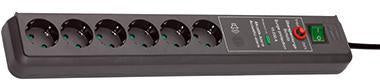 Steckdosenleiste brennenstuhl® Secure-Tec 6 Steckdosen 3m anthrazit BRENNENSTUHL