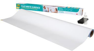 Whiteboardfolie Post-it® Flex Write 914 x 1219 cm (B x H) blanko inkl 1 Scotch BriteT Microfasertuch Flasche mit Sprühkopf