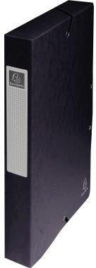 Heftbox Exacompta 25 x 32 cm (B x H) DIN A4 40mm Gummizugverschluss Colorspankarton schwarz EXACOMPTA