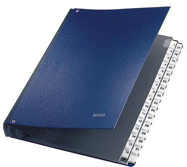 Pultordner Leitz DIN A4 1-31 Polypropylen blau 32 Fächer LEITZ
