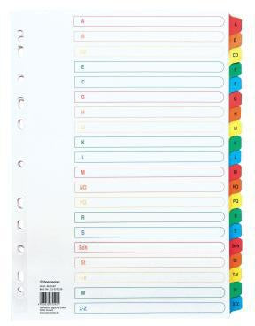 A-Z Register Soennecken DIN A4 Karton mehrfarbig 20 Registerblätter SOENNECKEN