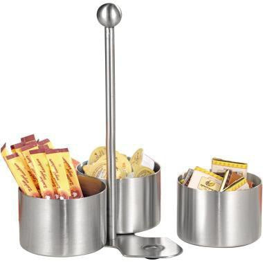 Servierset Esmeyer® BOSTON inkl 3 Schalen 1 Halter Edelstahl gebürstet silber 4 St/Pack ESMEYER