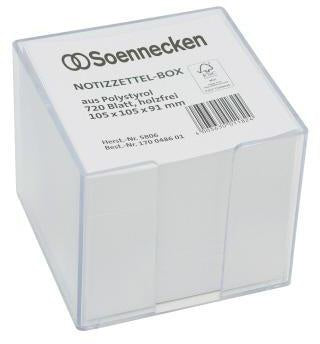 Zettelbox Soennecken 105 x 105 x 91 cm (B x H x T) 97 x 97 x 82 cm (B x H x T) 720 Bl gefüllt Kunststoff transparent
