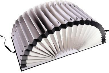Vorordner Exacompta 34 x 385 cm (B x H) 1-31 schwarz 31 Fächer EXACOMPTA