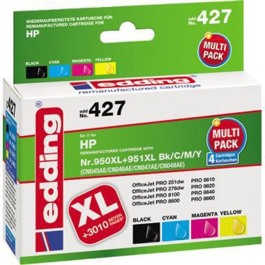 Tintenpatrone edding kein Originalzubehör Kompatibel mit: HP 950XL/951XL EDD-427 ca 2890 Seiten schwarz ca 2295 Seiten