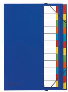 Ordnungsmappe PAGNA Deskorganizer Premium DIN A4 225g/m² Karton Polypropylenfolie kaschiert Farbe: blau Farbe des