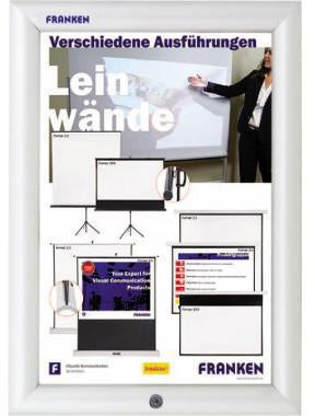 Bilderwechselrahmen FRANKEN Security 272 x 359 x 17 cm (B x H x T) DIN A4 Aluminium silber FRANKEN
