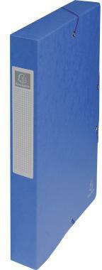 Heftbox Exacompta 25 x 32 cm (B x H) DIN A4 40mm Gummizugverschluss Colorspankarton blau EXACOMPTA