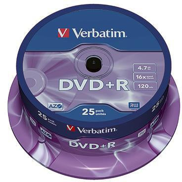 DVD+R Verbatim 120min 47Gbyte 16x 25 St/Pack VERBATIM