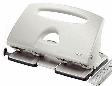 Doppellocher Leitz 8 x 8 x 8cm 40 Bl (80 g/m²) mit Anschlagschiene grau LEITZ