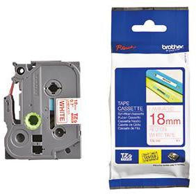 Schriftbandkassette Brother P-touch TZe-242 18 mm x 8 m (B x L) weiß rot BROTHER