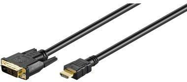 HDMI Kabel Goobay® HDMI-Stecker/DVI-D-Stecker 2m schwarz GOOBAY