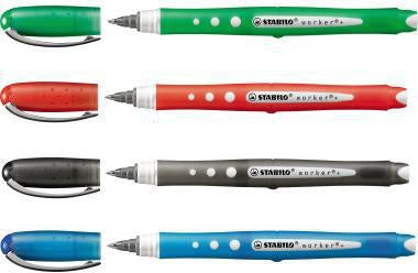 Tintenroller STABILO® worker®+ colorful 05mm schwarz Rundspitze nicht dokumentenecht STABILO – Ansicht 3