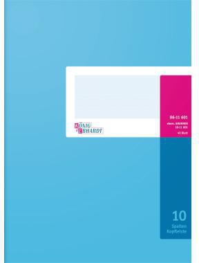 Spaltenbuch König & Ebhardt DIN A4 hellblau/magenta 10 Spalten 40 Bl KÖNIG & EBHARDT