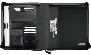 Schreibmappe Alassio® BERGAMO 37 x 31 x 65 cm (B x H x T) Lederimitat schwarz ALASSIO – Ansicht 3