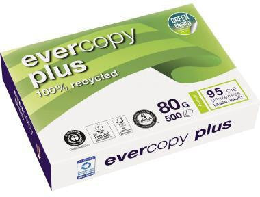 Kopierpapier Clairefontaine Evercopy DIN A4 80g/m² 100 % Altpapier weiß 500 Bl/Pack CLAIREFONTAINE
