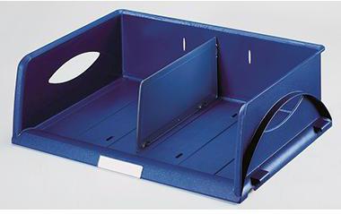 Briefablage Leitz Sorty DIN A4 quer DIN C4 quer Überbreite Polystyrol Farbe: blau LEITZ