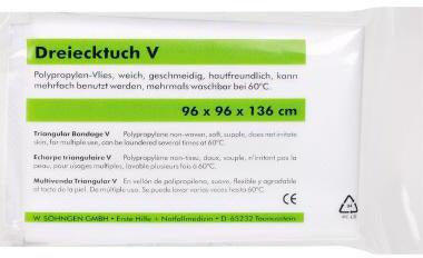 Dreiecktuch SÖHNGEN® V 96 x 96 x 136 cm (B x H x T) Polypropylen Vlies weiß SÖHNGEN