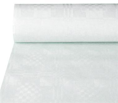 Tischtuchrolle PAPSTAR Damast 1 x 50 m (B x L) 40g/m² Papier 100 % recycelt weiß PAPSTAR