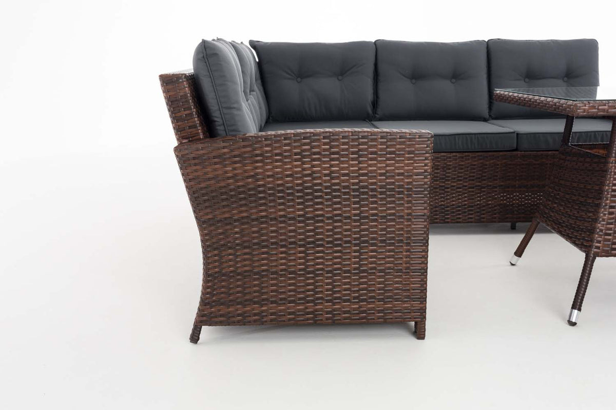 Eckgarnitur Sierra Flachrattan eisengrau – Ansicht 3