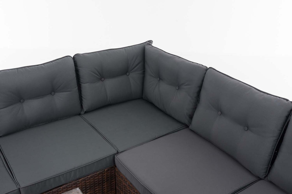 Eckgarnitur Sierra Flachrattan eisengrau – Ansicht 5