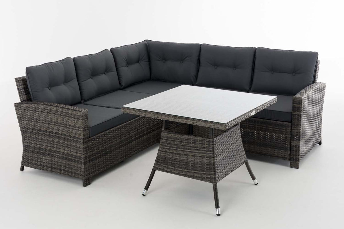 Eckgarnitur Sierra Flachrattan eisengrau – Ansicht 10